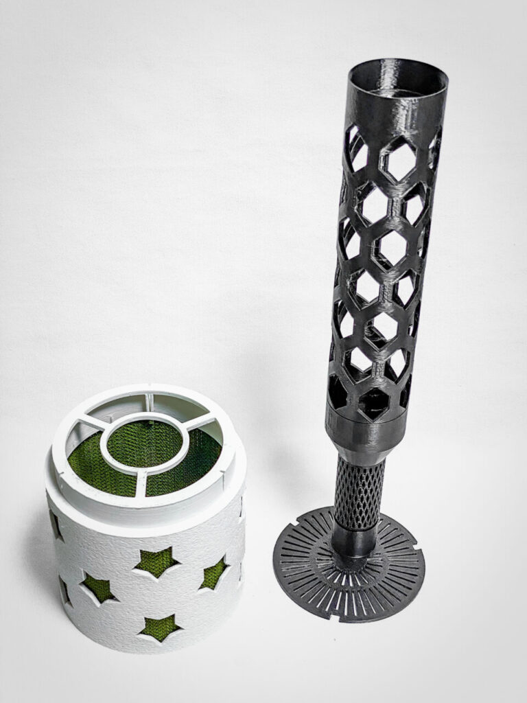 3Dプリンターで自作した鉢とモスポール